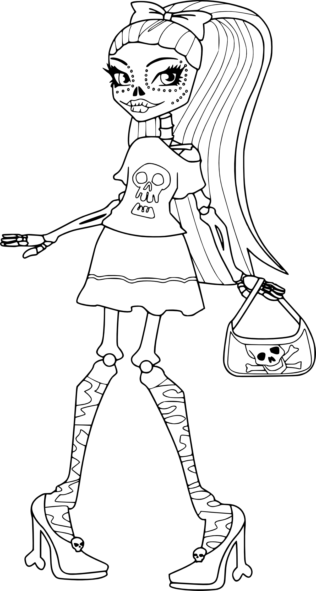 Desenho De Skelita Monster High Para Colorir Para Imprimir E Colorir