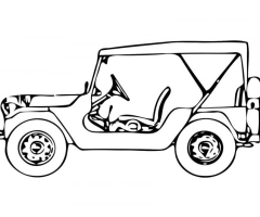Coloriage voiture jeep