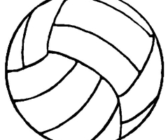 Coloriage ballon Volley
