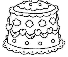 Coloriage gâteau de mariage