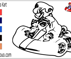 Mario Kart à colorier