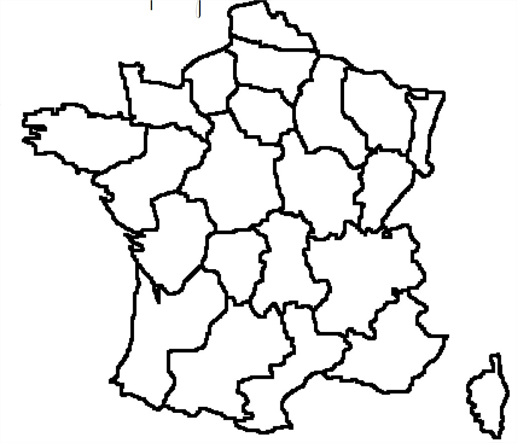 Carte de france avec regions