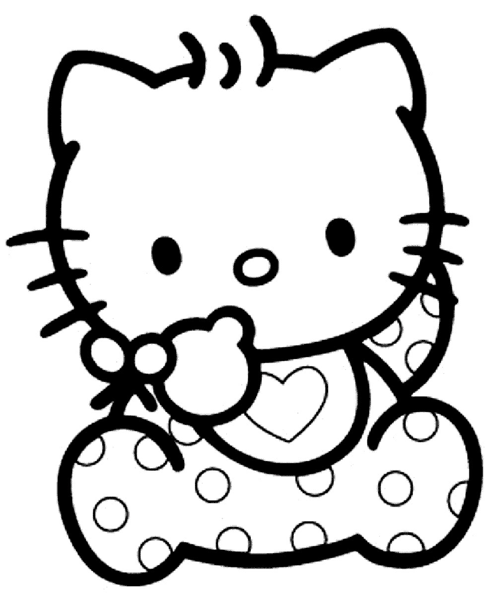 Coloriage Hello Kitty bébé