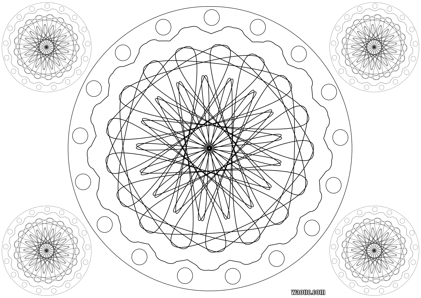 Coloriage Mandala roue