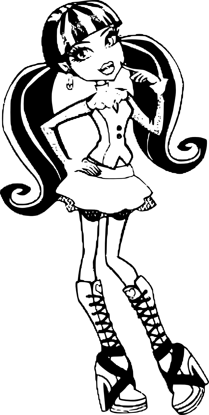 Desenho De Monster High Draculaura Para Colorir Para Imprimir E Colorir