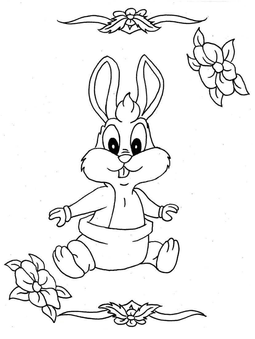 Coloriage bébé Bugs Bunny