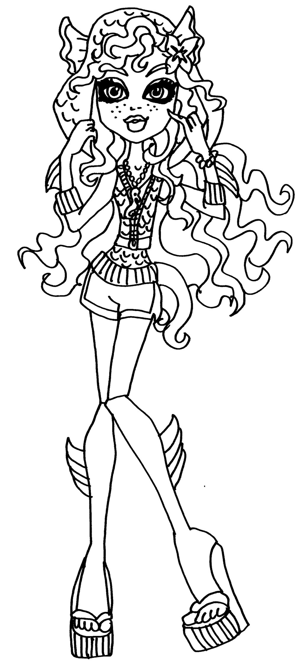 Desenho De Lagoona Blue Monster High Para Colorir E Imprimir