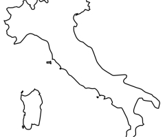 Carte Italie vierge